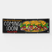Binnenkort Grand Opening Sandwich Shop Business Spandoek (Horizontaal)