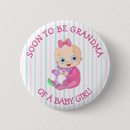 Binnenkort GRANDMA of A Baby Girl Button