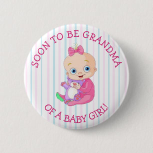 Binnenkort GRANDMA of A Baby Girl Button