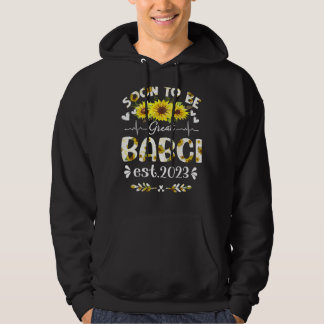 Binnenkort groot Babci 2023 Zonnebloem Moederdag Hoodie