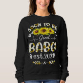 Binnenkort groot Babci 2023 Zonnebloem Moederdag Trui (Voorkant)