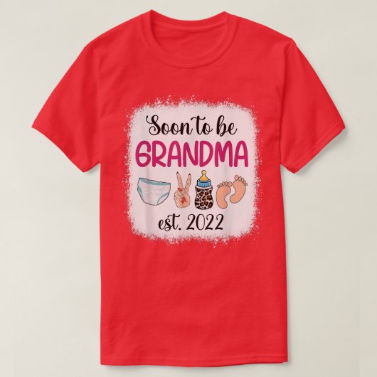 Binnenkort grootma 2022 Moederdag, eerste keer Gi T-shirt (Design voorkant)