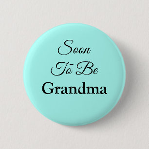 Binnenkort Grootma Custom-Baby shower Ronde Button 5,7 Cm