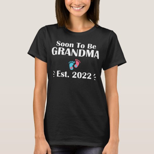 Binnenkort grootma Est 2022 Moederdag T-shirt (Voorkant)