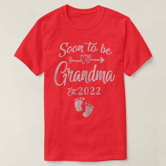 Binnenkort grootmoeder 2022 Moederdag voor mannen T-shirt (Design voorkant)