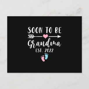 Binnenkort grootmoeder 2022 voor New Grandma Aankondigingskaart