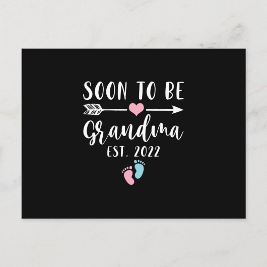 Binnenkort grootmoeder 2022 voor New Grandma Aankondigingskaart (Voorkant)