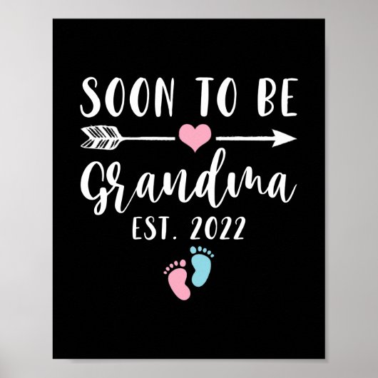 Binnenkort grootmoeder 2022 voor New Grandma Poster (Voorkant)