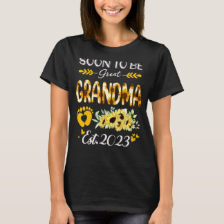 Binnenkort grootmoeder 2023 - Zonnebloem moeder D T-shirt