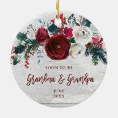 Binnenkort grootmoeder en grootpa gepersonaliseerd keramisch ornament (Achterkant)