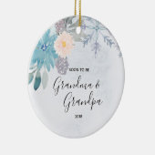 Binnenkort grootmoeder- en opa-kerstversiering keramisch ornament (Rechts)