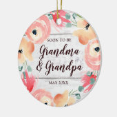 Binnenkort grootmoeder en opa op maat gemaakt keramisch ornament (Links)