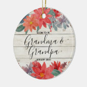 Binnenkort grootmoeder- en opa-Ornament-cadeau Keramisch Ornament (Links)