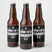 Binnenkort Grootvader Oma Zwangerschapsaankondigin Bier Etiket (Flessen)