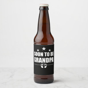 Binnenkort Grootvader Oma Zwangerschapsaankondigin Bier Etiket