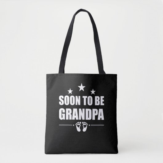Binnenkort Grootvader Opa Zwangerschapsaankondigin Tote Bag (Voorkant)