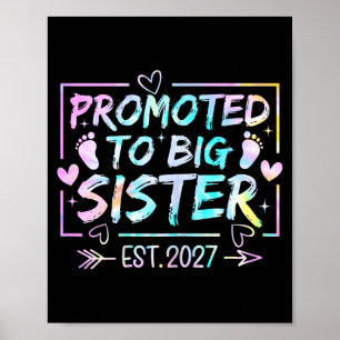 Binnenkort Grote Zus Meisjes Kunstwerk Poster
