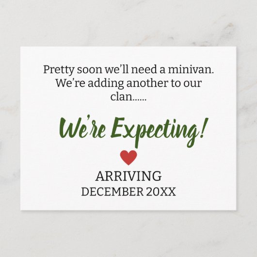 Binnenkort  hebben we een minibusje nodig. We voeg Briefkaart (Voorkant)