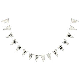 Binnenkort kaart Welkom Reizen Baby shower Vlaggetjes