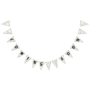 Binnenkort  kaart Welkom Reizen Baby shower Vlaggetjes