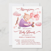 Binnenkort kleine roze proefbeer aangereden kaart (Voorkant)