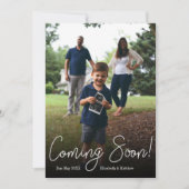 Binnenkort komen Foto Zwangerschap Aankondiging Ka (Voorkant)