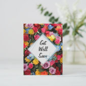 Binnenkort krijgen we kleurrijke bloemen briefkaart (Staand voorkant)