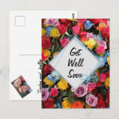 Binnenkort krijgen we kleurrijke bloemen briefkaart (Voorkant / Achterkant)