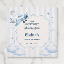 Binnenkort Landend Blauw Jongensvliegtuig Baby Bor