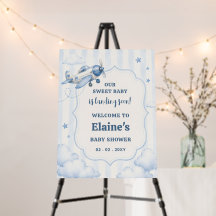 Binnenkort Landend Blauw Jongensvliegtuig Baby Sho