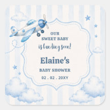 Binnenkort Landend Blauw Jongensvliegtuig Baby Sho