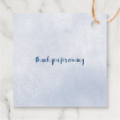 Binnenkort landend Blue Boy Baby shower Bedankjes Labels (Achterkant)