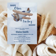 Binnenkort landend Blue Boy Baby shower