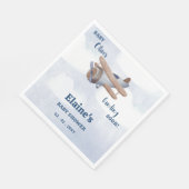 Binnenkort landend Blue Boy Baby shower Servet (Hoek)