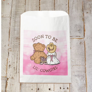 Binnenkort Lil' Cowgirl Baby shower Pink Bedankzakje