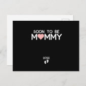 Binnenkort mammie 2022 Moederdag Aankondigingskaart (Voorkant / Achterkant)