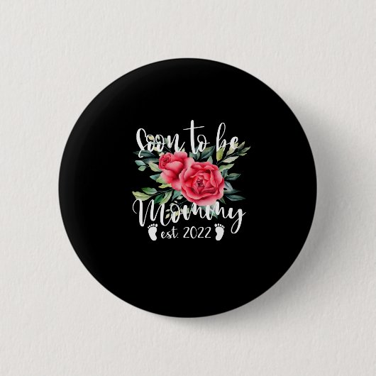 Binnenkort mammie 2022 Moederdag Ronde Button 5,7 Cm (Voorkant)