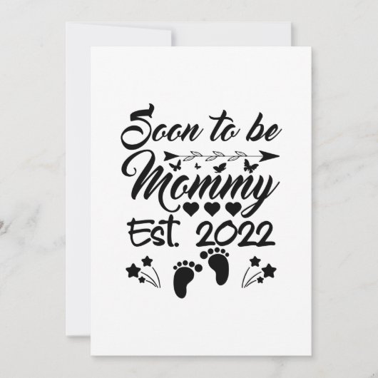 Binnenkort mammie 2022 Moederdag Save The Date (Voorkant)