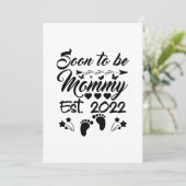 Binnenkort mammie 2022 Moederdag Save The Date (Staand voorkant)