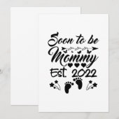 Binnenkort mammie 2022 Moederdag Save The Date (Voorkant / Achterkant)