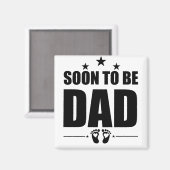 Binnenkort Mannen vader Zwangerschap Aankondiging  Magneet (Voorkant / Achterkant)