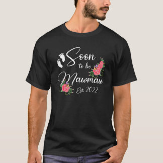 Binnenkort Mawmaw 2022 Moederdag Bloem T-shirt