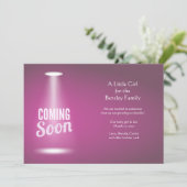 Binnenkort Meisje Zwangerschapsaankondiging Aankondiging (Staand voorkant)