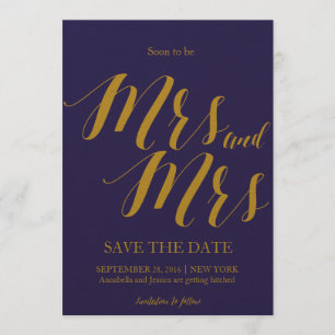 Binnenkort mevrouw en mevrouw Lesbisch bewaar de d Kaart