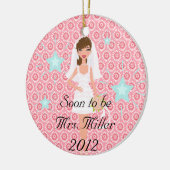 Binnenkort mevrouw kerstversiering worden keramisch ornament (Links)