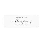 Binnenkort minimalistisch kalligrafie script bruil etiket (Voorkant)