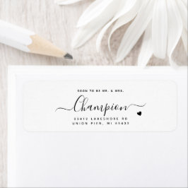 Binnenkort Minimalistische Kalligrafie Script Brui Etiket