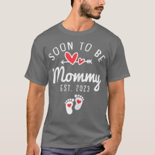 Binnenkort moeder 2023 Moederdag Zwangerschap T-shirt