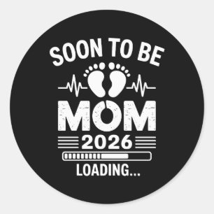 Binnenkort Moeder 2026 Zwangerschapsaankondiging i Ronde Sticker