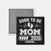 Binnenkort Moeder 2026 Zwangerschapsaankondiging L Magneet (Voorkant / Achterkant)